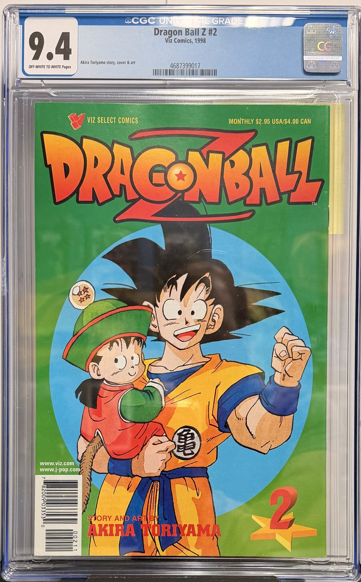 9.4 CGC Dragon Ball Z #2 1998