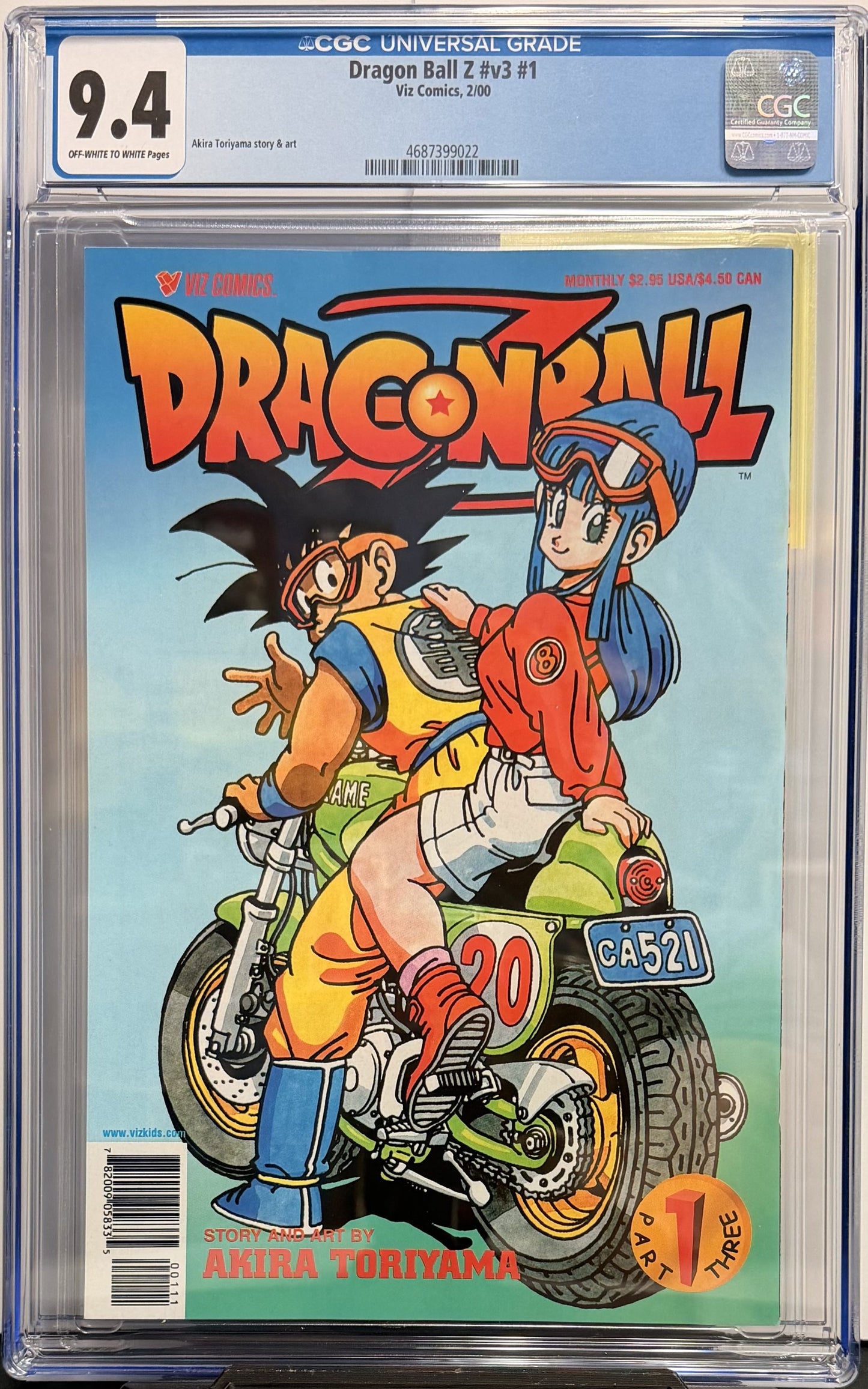 9.4 CGC Dragon Ball Z #v3 #1 2/00