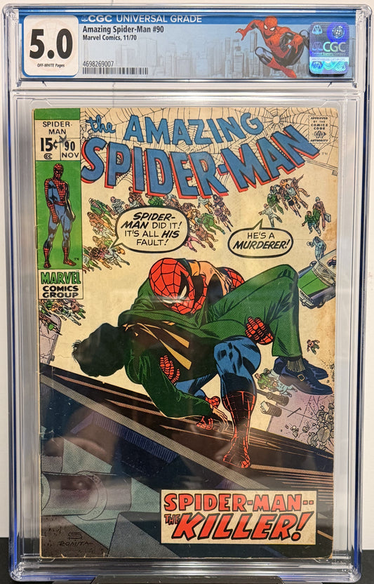 5.0 CGC Amazing Spider-Man #90 11/70 Custom Label