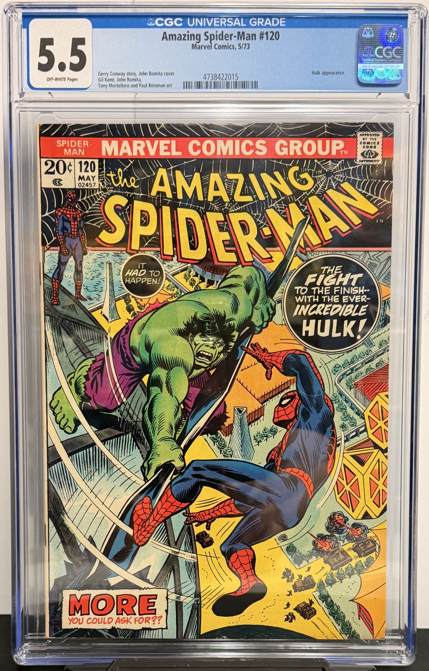 5.5 CGC Amazing Spider-Man #120 5/73