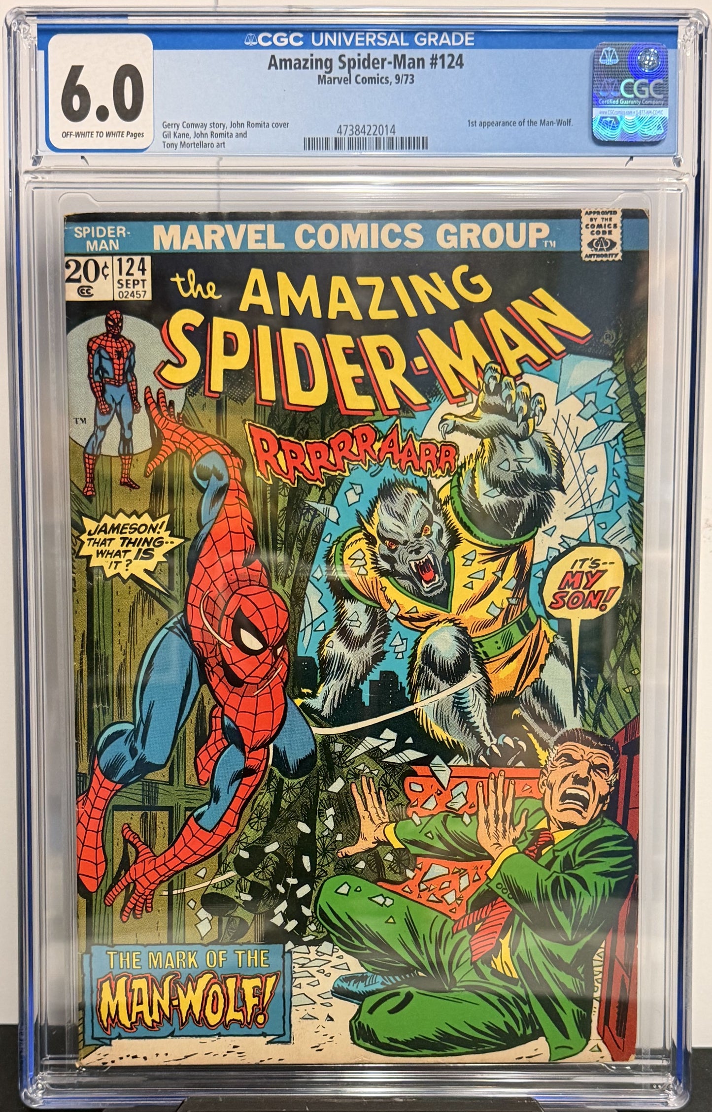 6.0 CGC Amazing Spider-Man #124 9/73