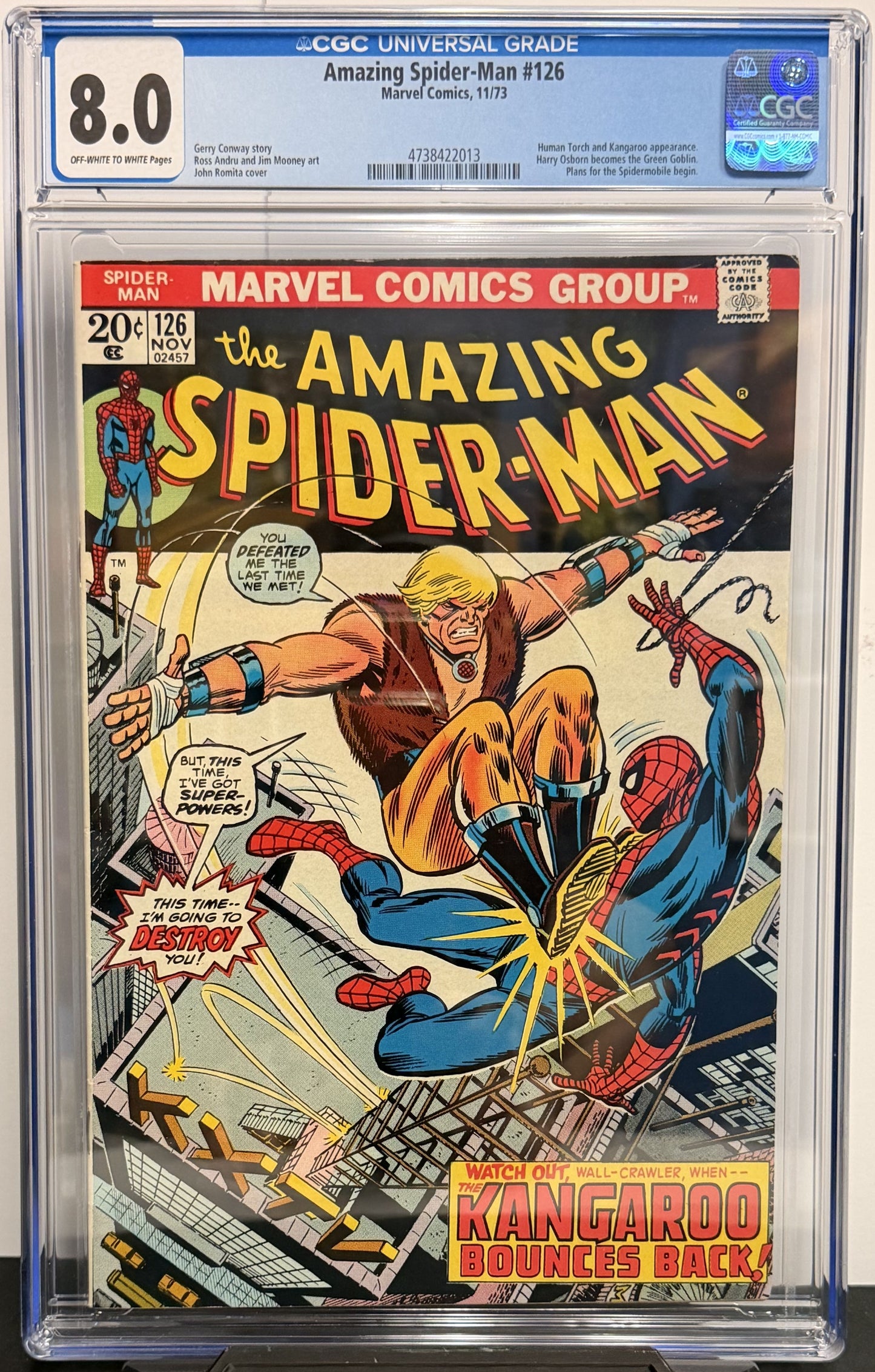 8.0 CGC Amazing Spider-Man #126 11/73