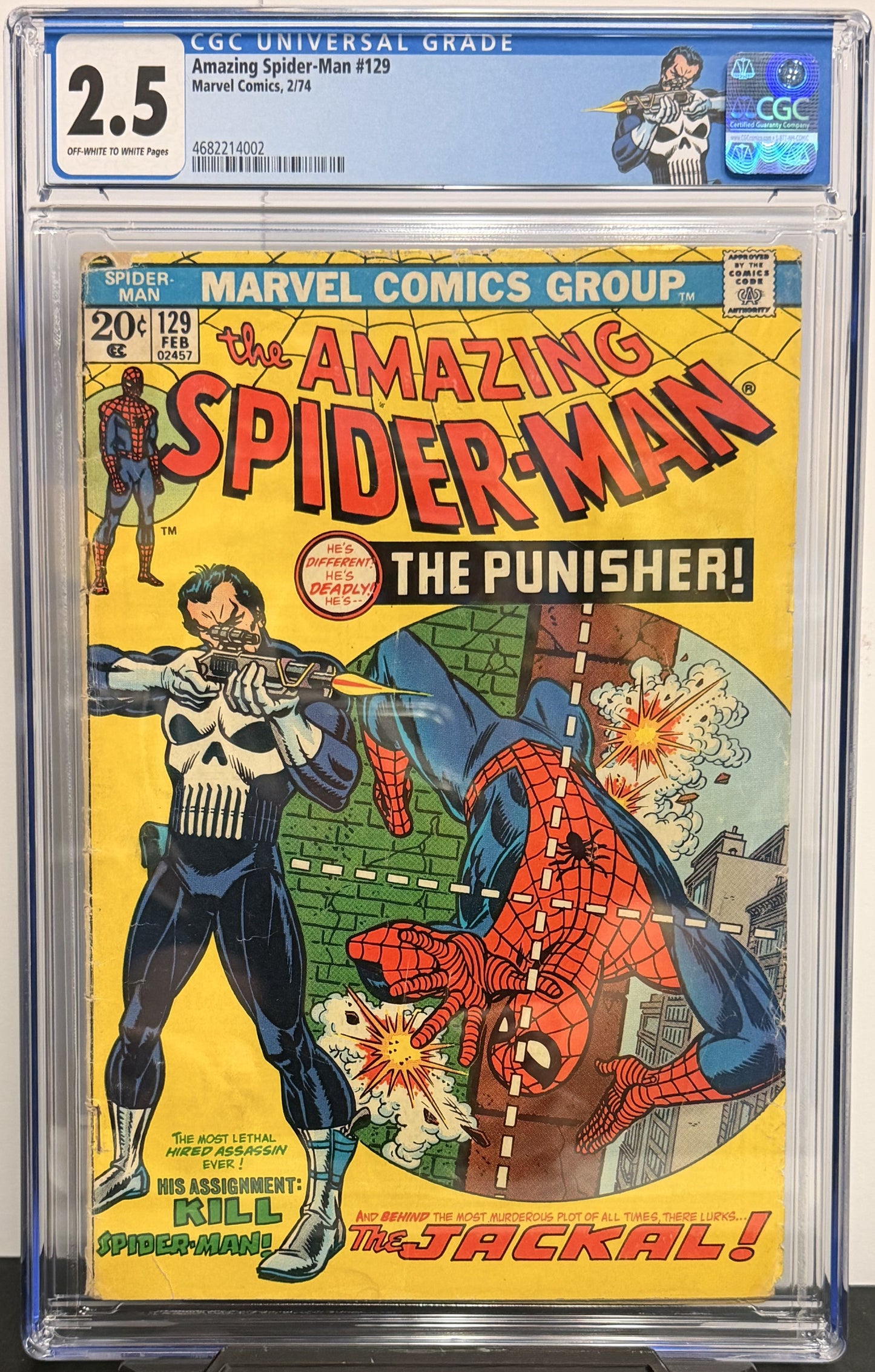 2.5 CGC Amazing Spider-Man #129 2/74 Custom Label