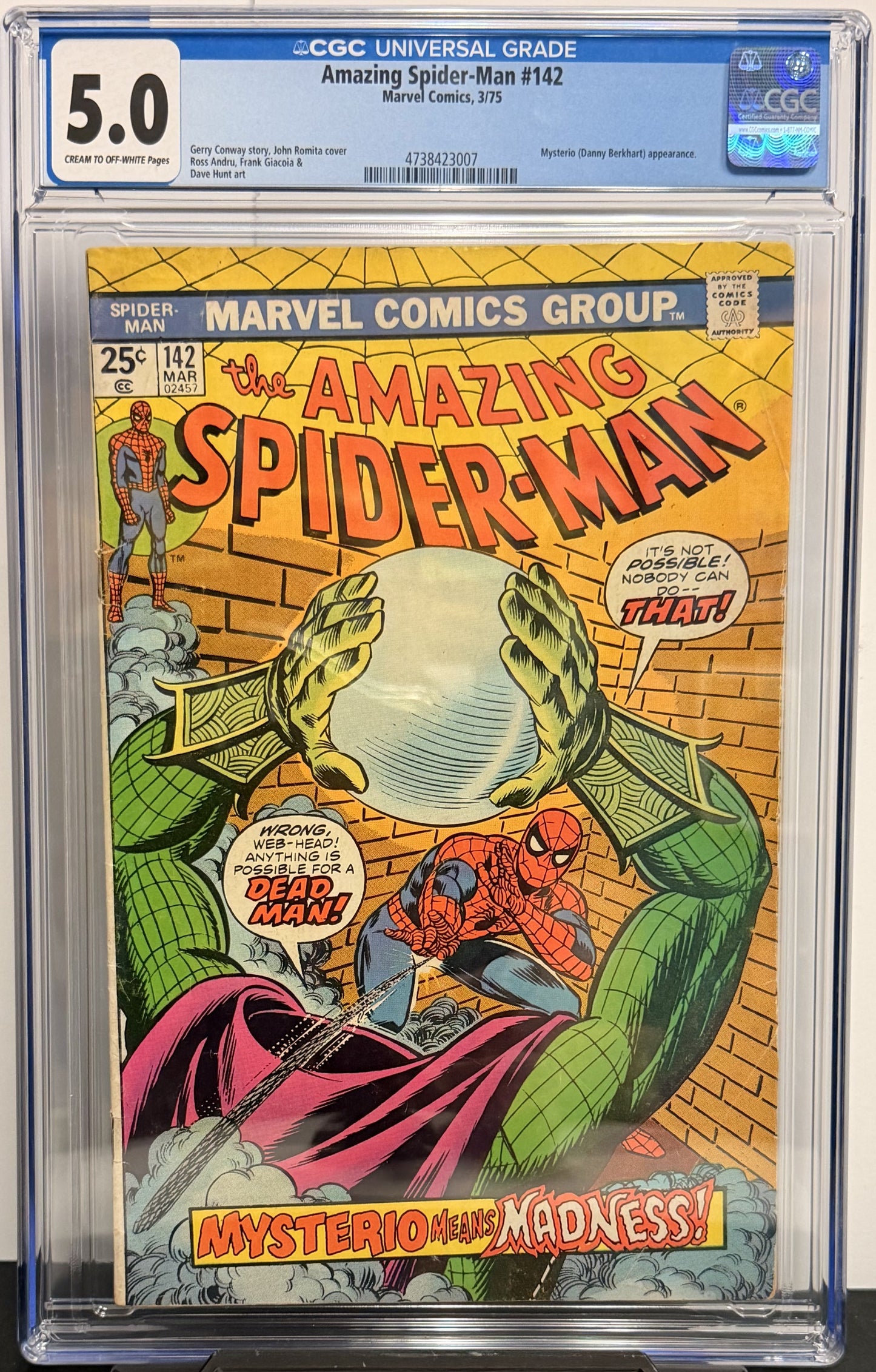 5.0 CGC Amazing Spider-Man #142 3/75