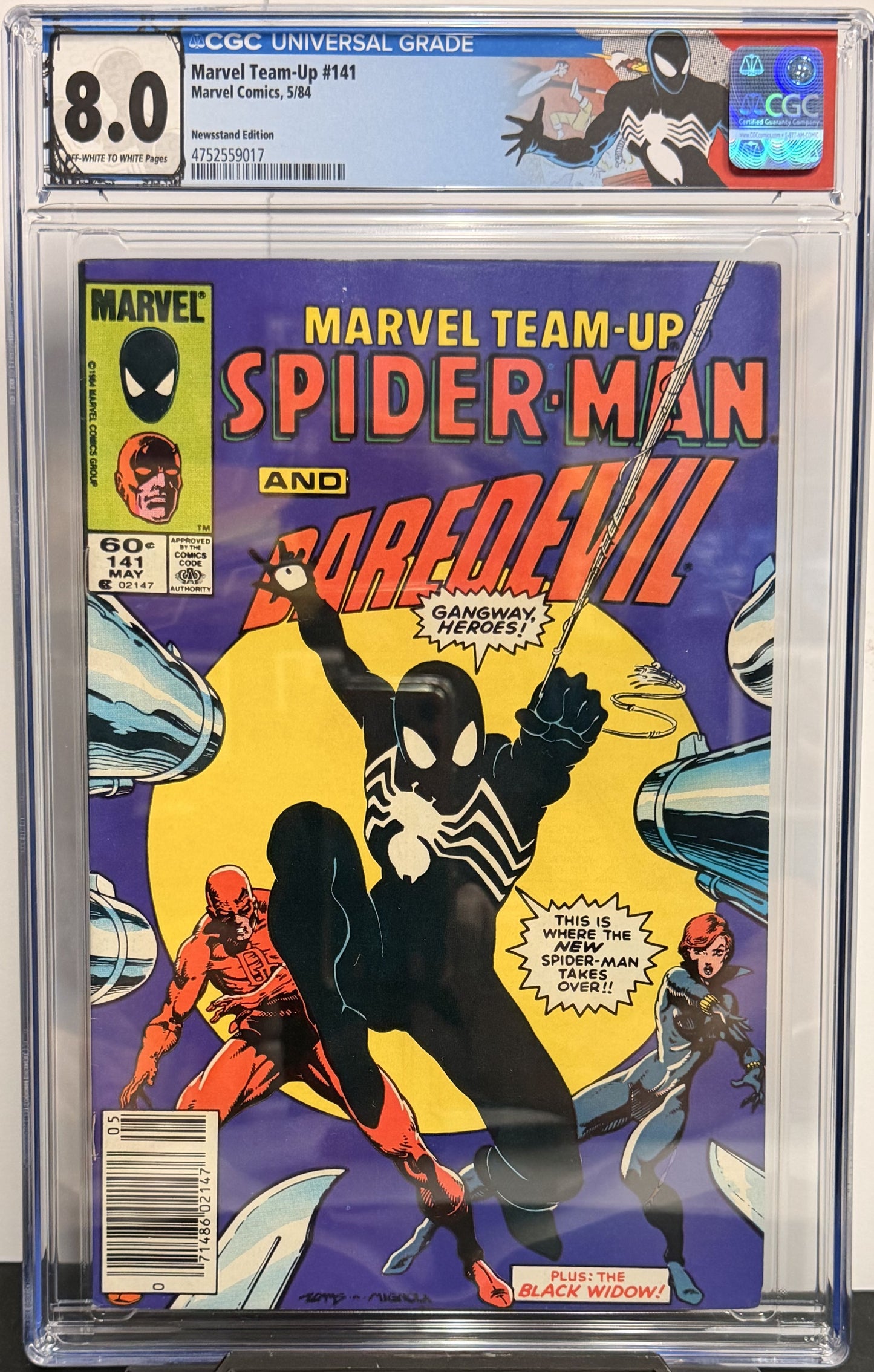 8.0 CGC Marvel Team-Up #141 5/84 Newsstand Custom Label