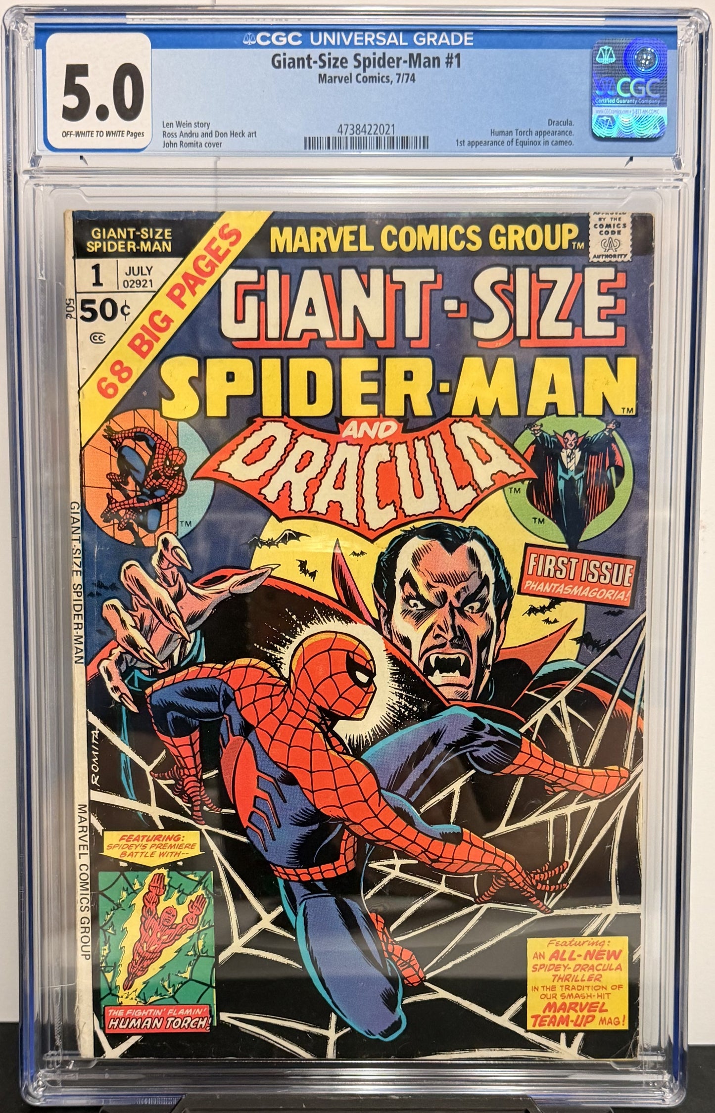 5.0 CGC Giant-Sized Spider-Man #1 7/74