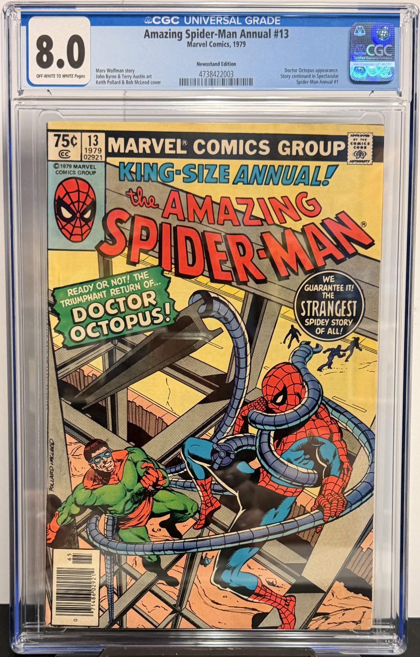 8.0 CGC Amazing Spider-Man Annual #13 1979 Newsstand
