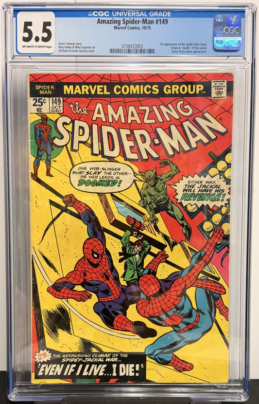 5.5 CGC Amazing Spider-Man #149 10/75 Key Issue