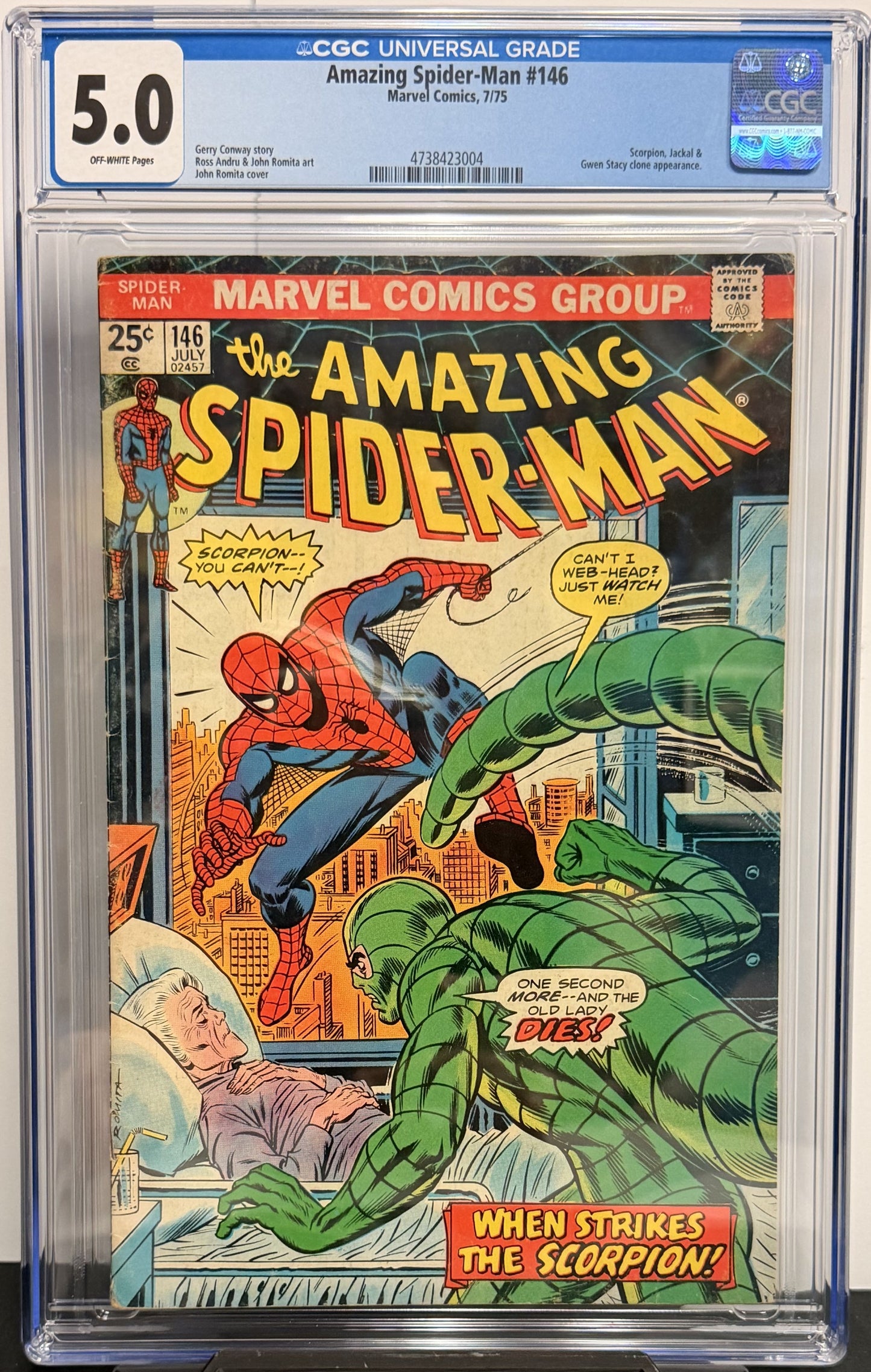5.0 CGC Amazing Spider-Man #146 7/75