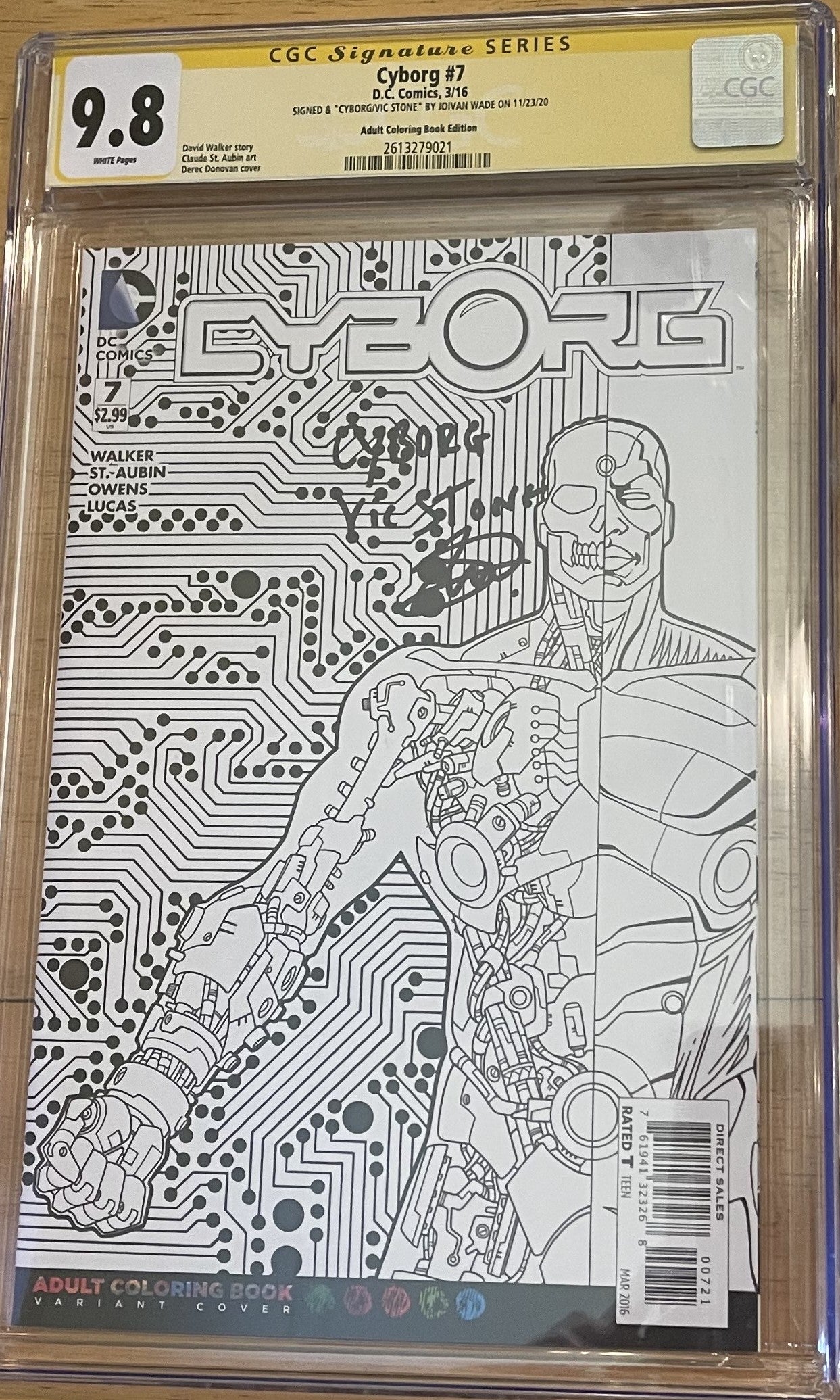 Cyborg # 7 CGC 9.8 Signed by Jovan Wade