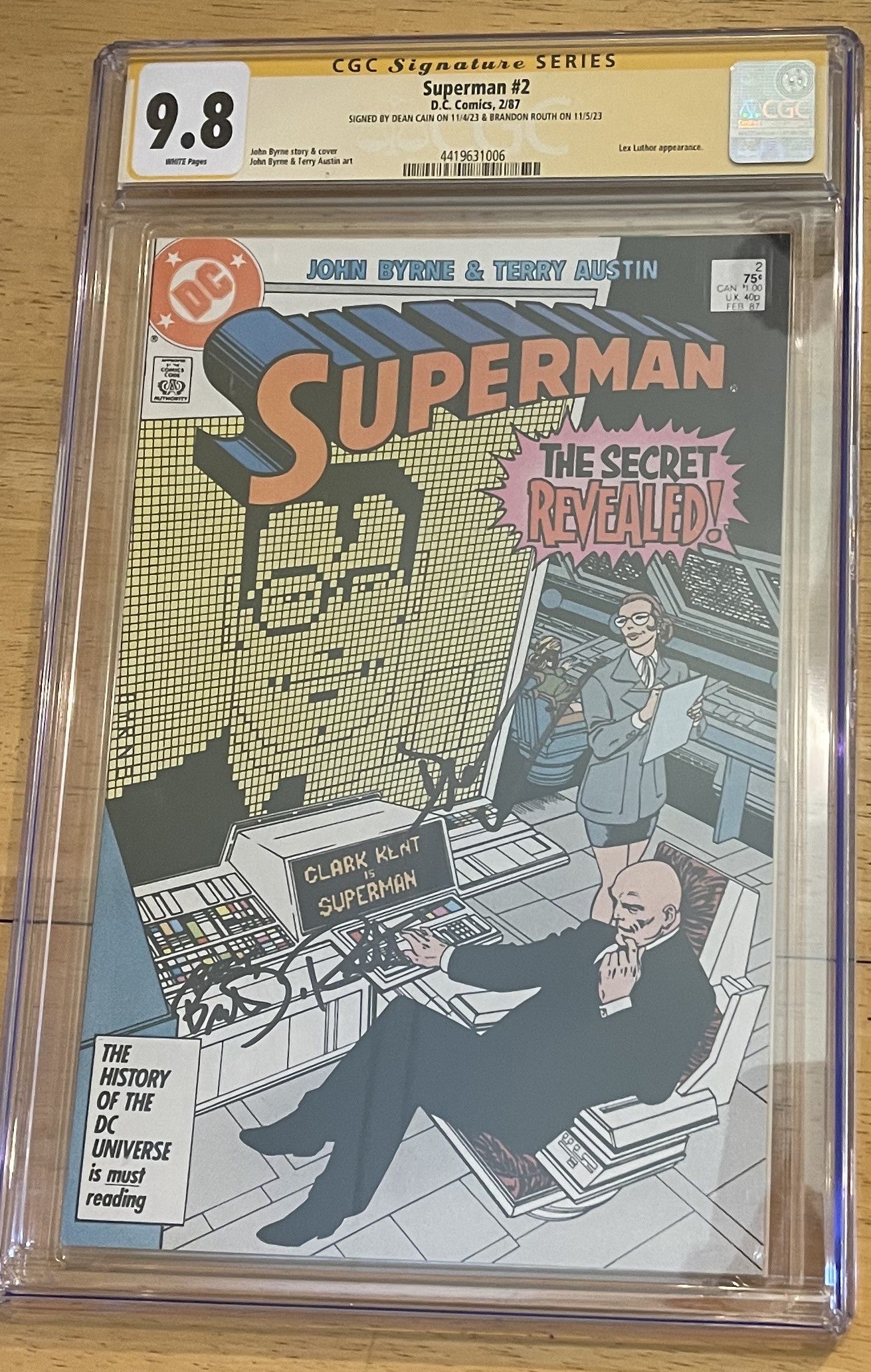 Super Man #2 Signed by Dean Cain and Brandon Routh CGC 9.8