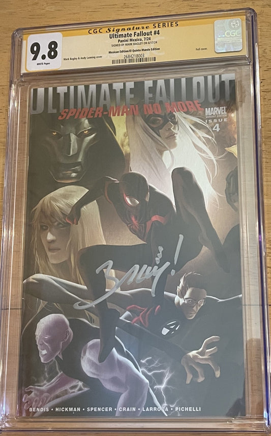 Ultimate Fallout #4 Signed by Mark Bagley CGC 9.8