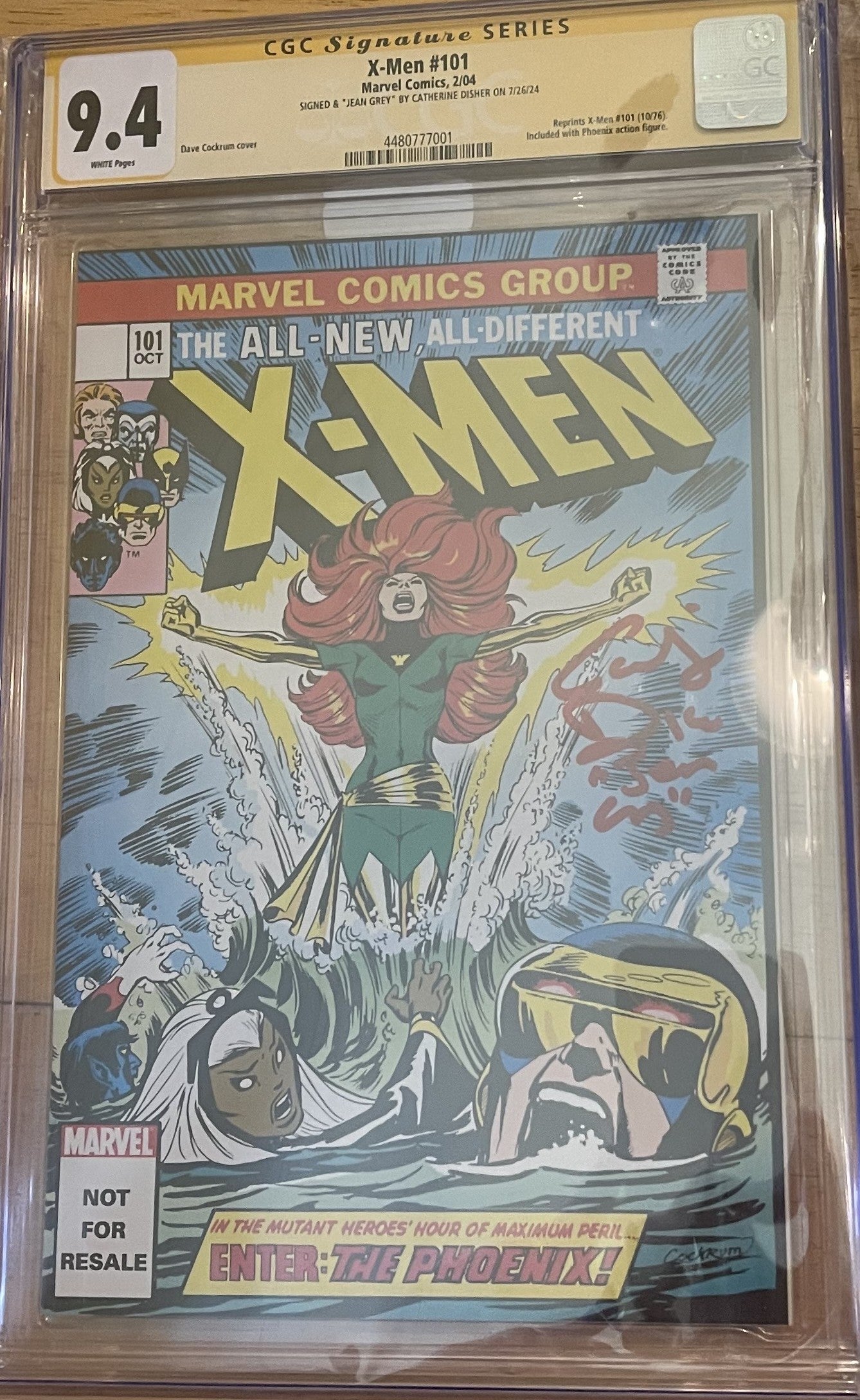 X-men 101 CGC signed by Catherine Disher "Jean Grey"