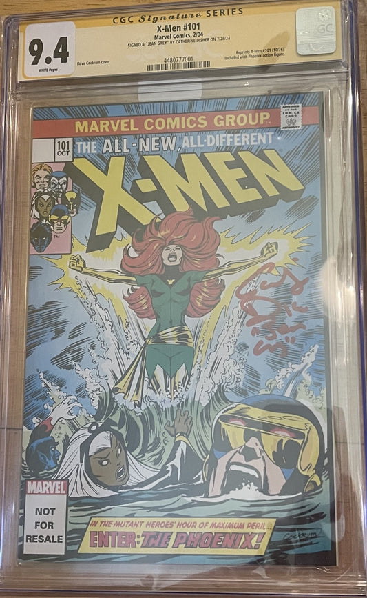 X-men 101 CGC signed by Catherine Disher "Jean Grey"