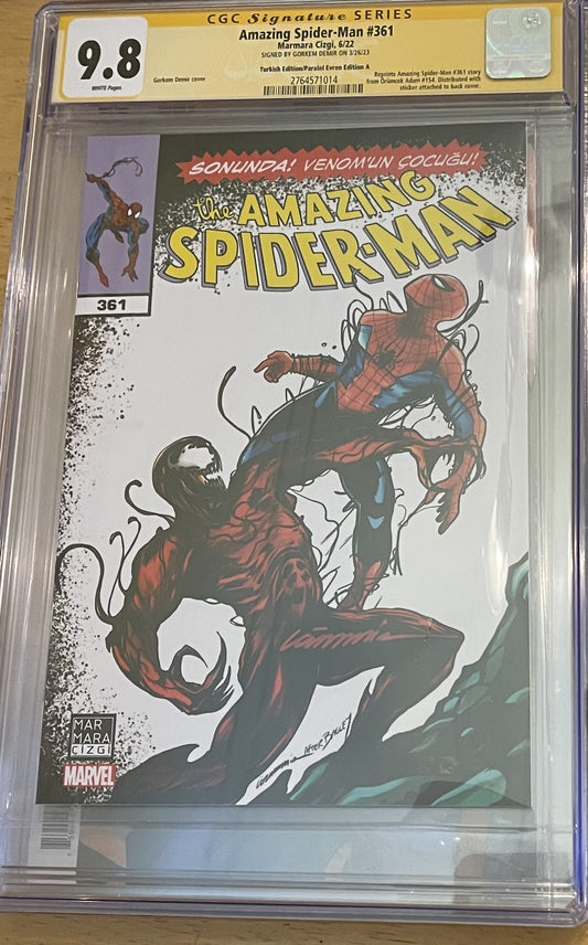 Amazing Spider-Man #361 Signed by Gorkem Demir CGC 9.8