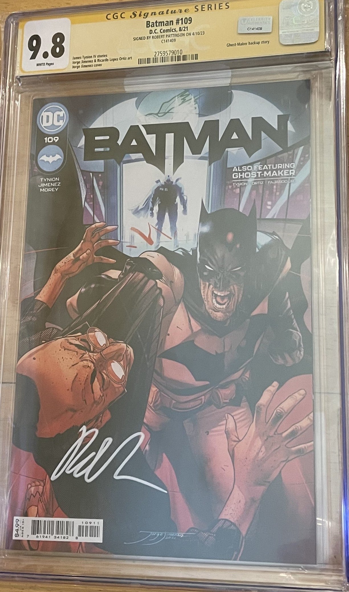 Batman # 109 Signed by Robert Pattinson CGC 9.8