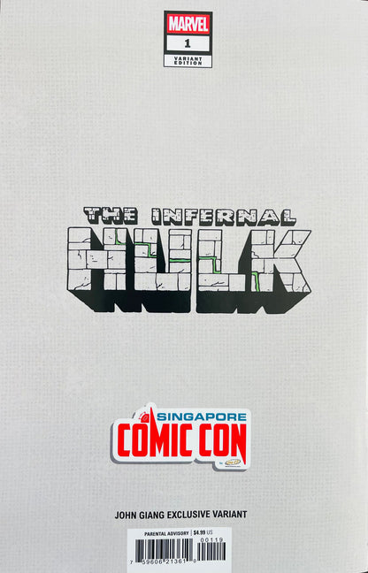 Infernal Hulk #1 JOHN GIANG Singapore Comic Con Exclusive Trade Dress