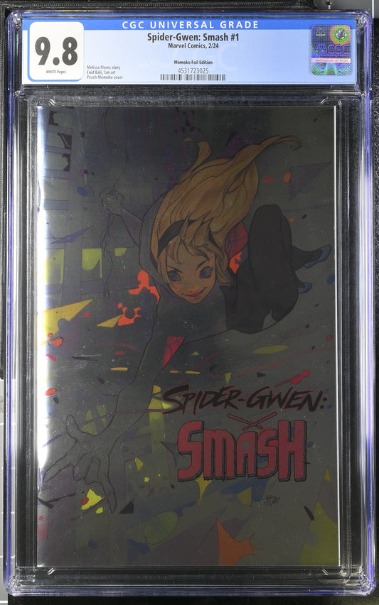 Spider Gwen Smash #1 Peach Momoko Foil edition CGC 9.8