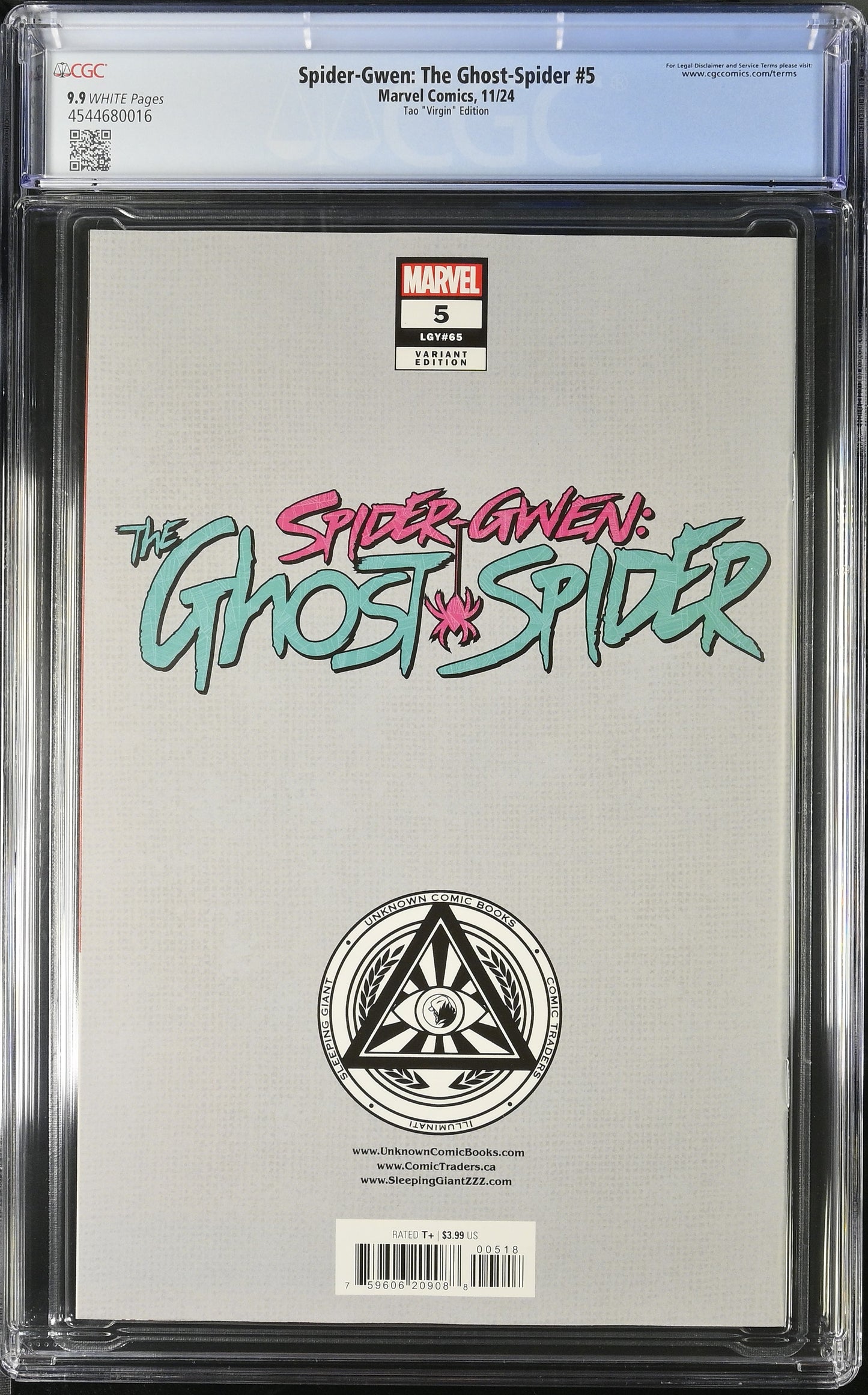 (A) Spider- Gwen Ivan Tao Virgin CGC 9.9