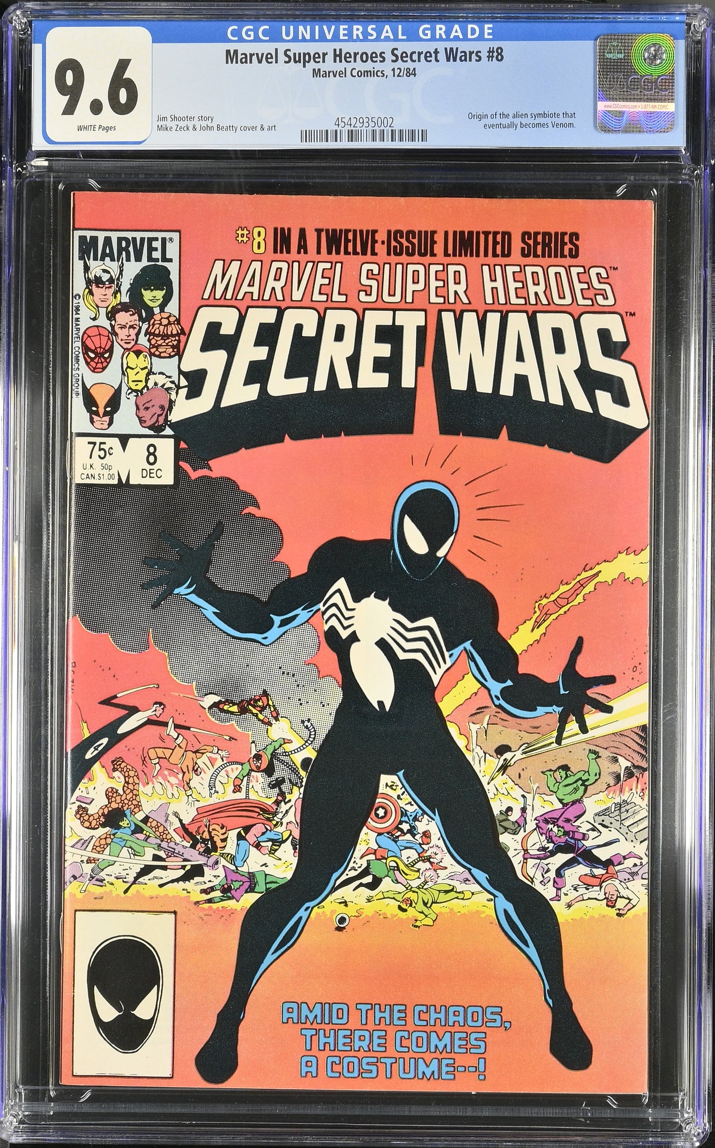 Secret Wars 8 CGC 9.6 Original Copy