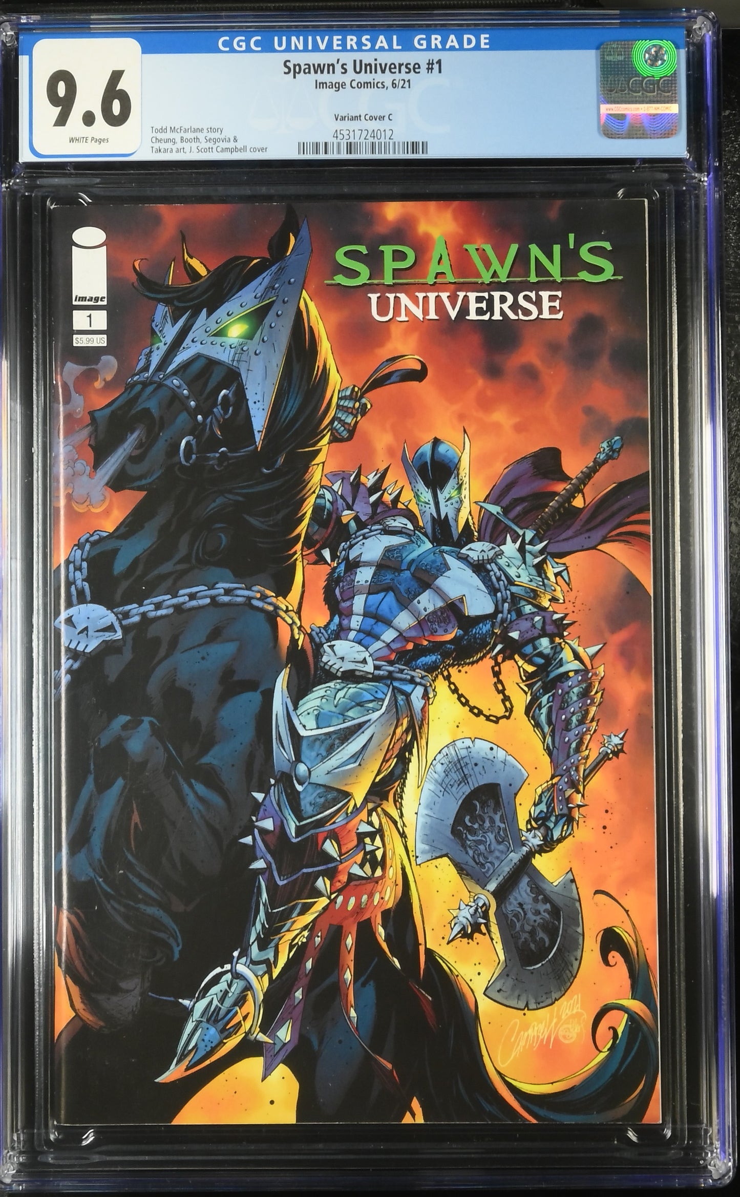 Spawn Universe #1 CGC 9.6 J Scott Campbell Portada