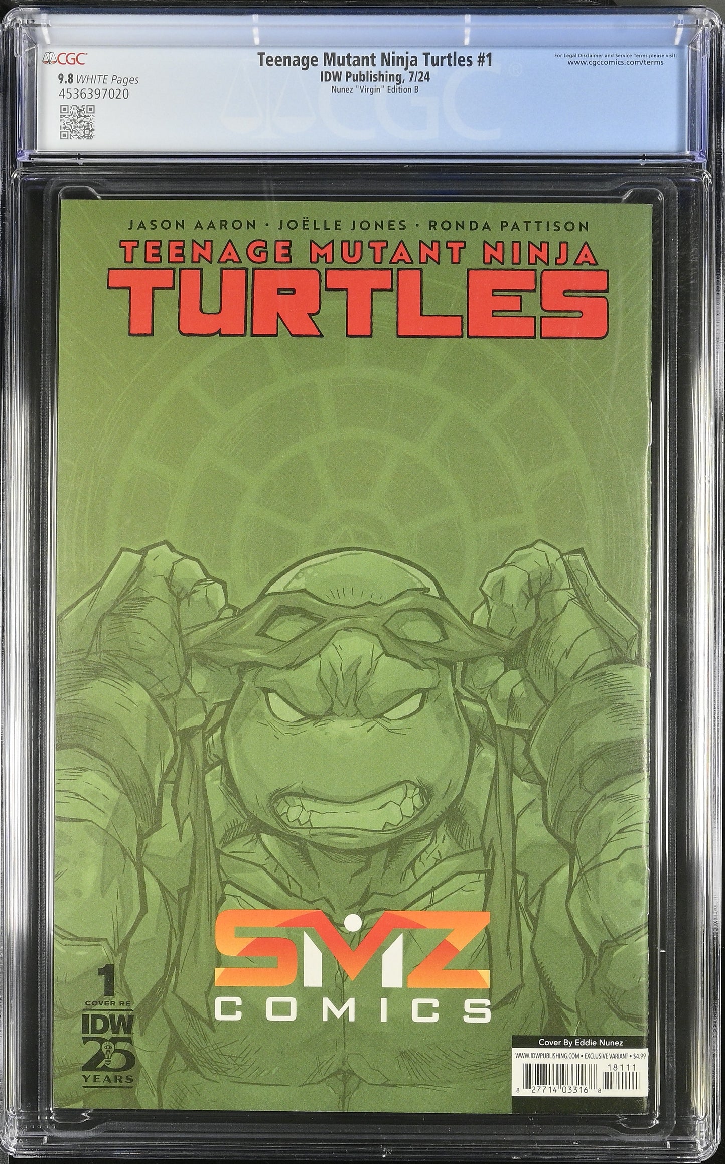 TMNT #1 Nunnez Virgin Cover CGC 9.8