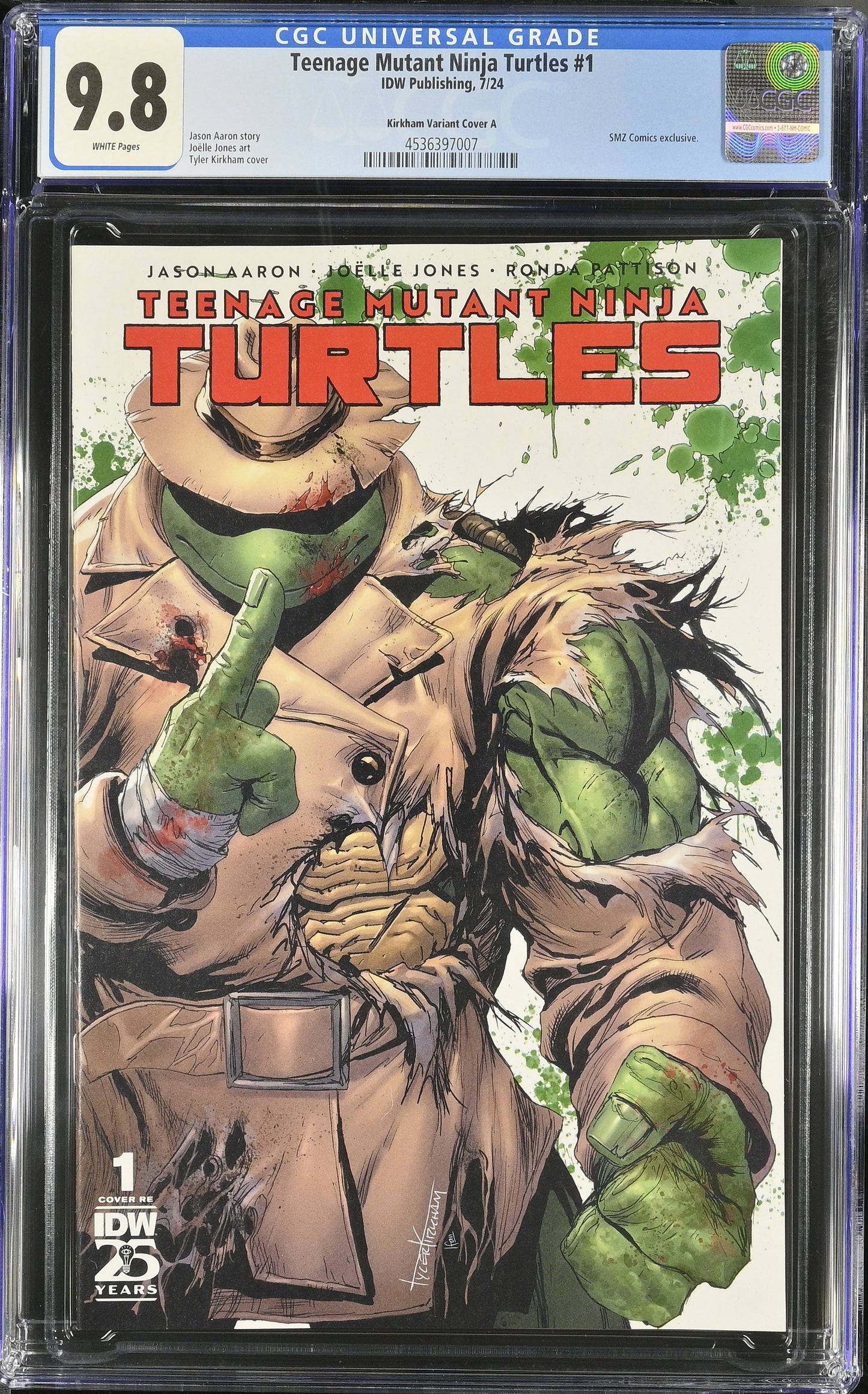 TMNT #1 Tyler Kirkham Battle Damaged CGC 9.8 #1