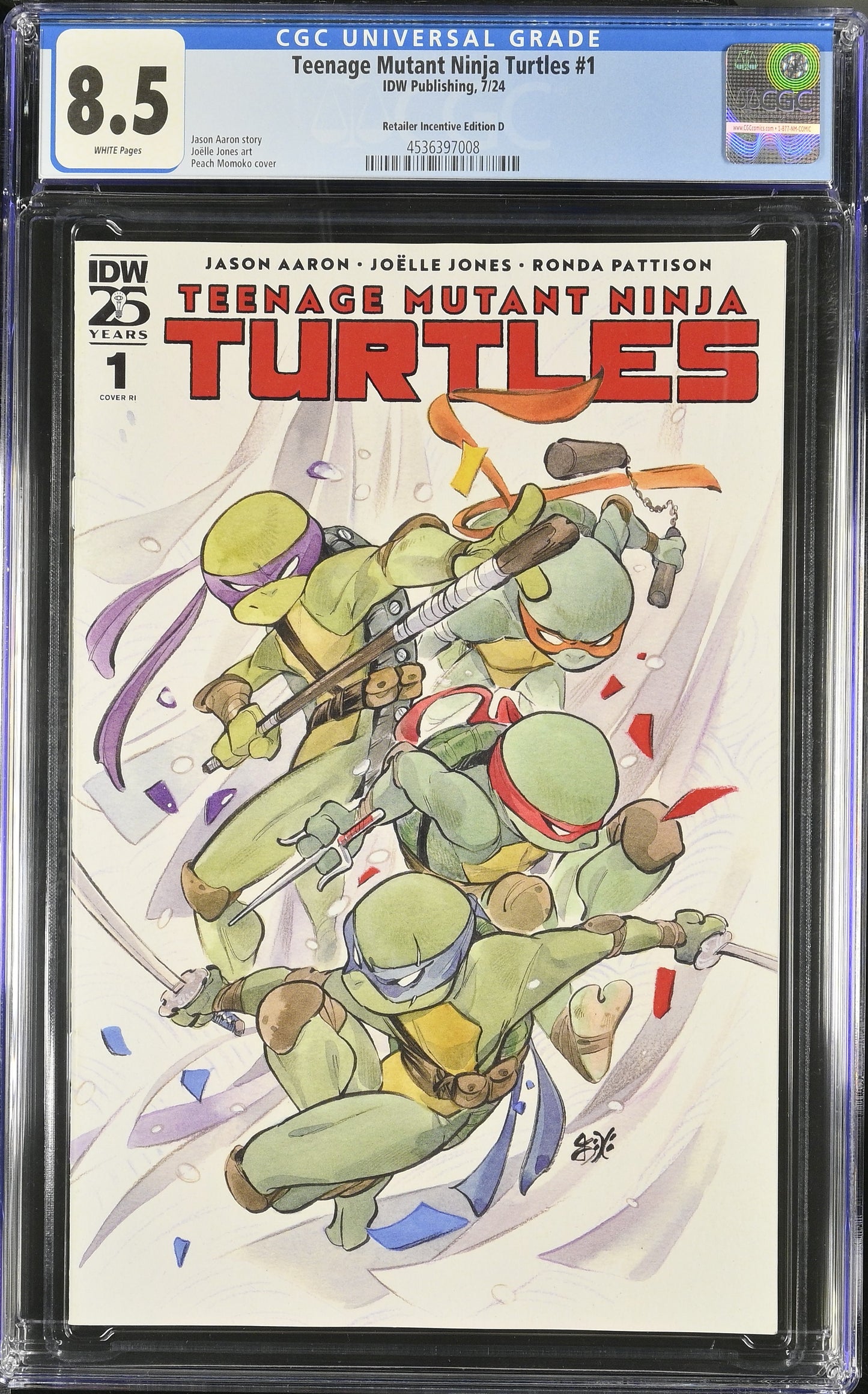 TMNT #1 Peach Momoko Cover CGC 8.5