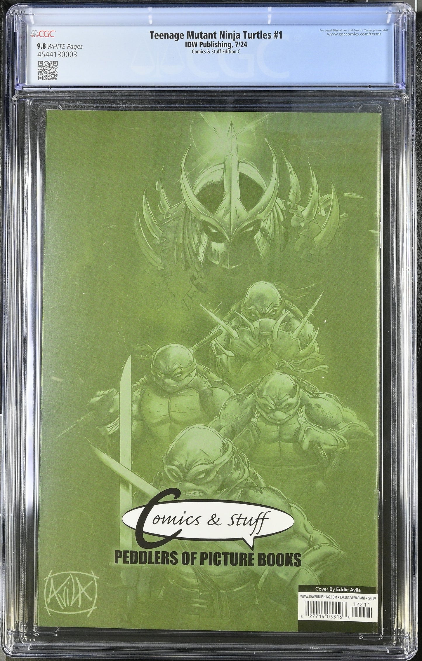 TMNT #1 Short print Limited Exclusive CGC 9.8