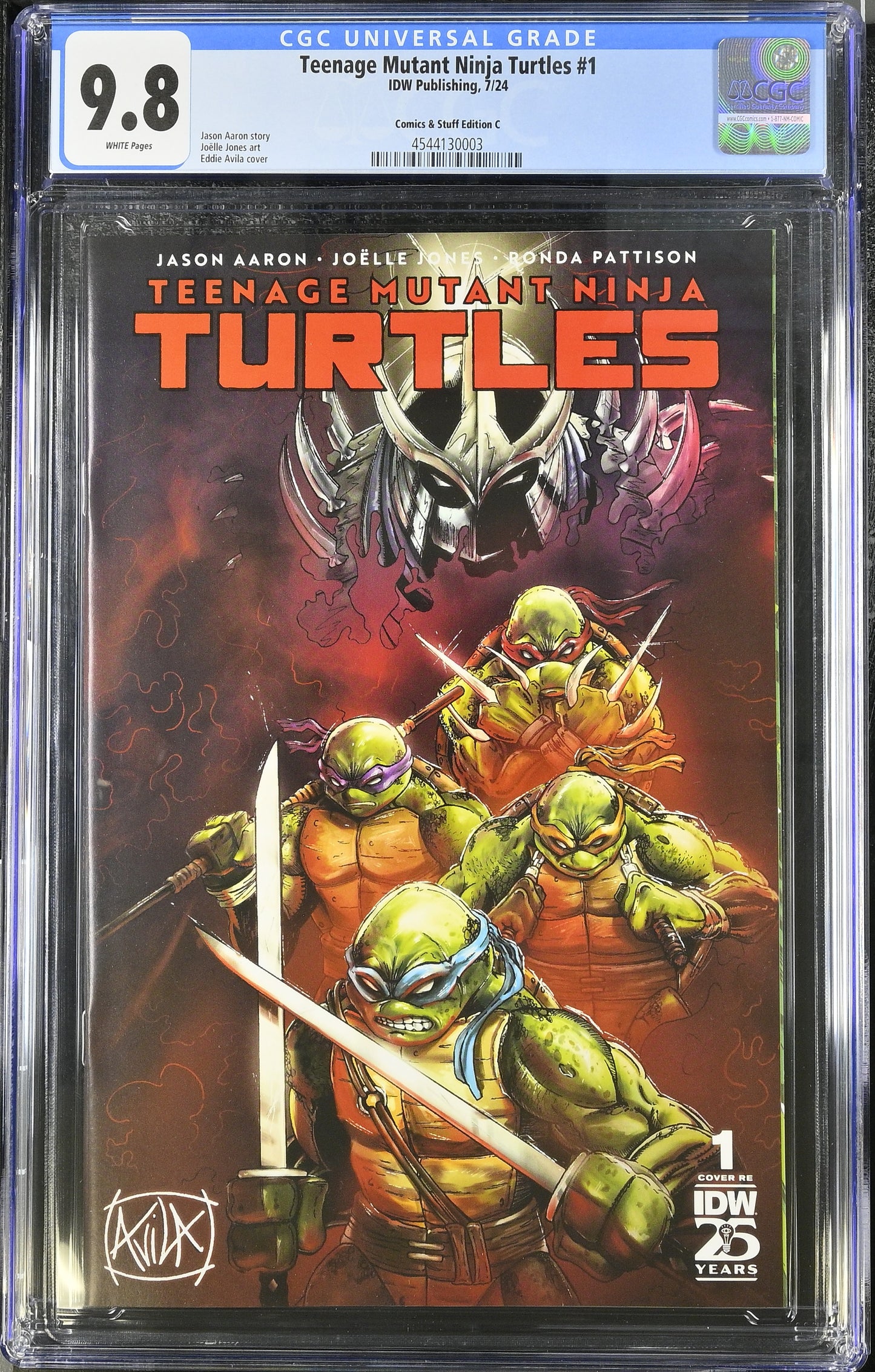 TMNT #1 Short print Limited Exclusive CGC 9.8