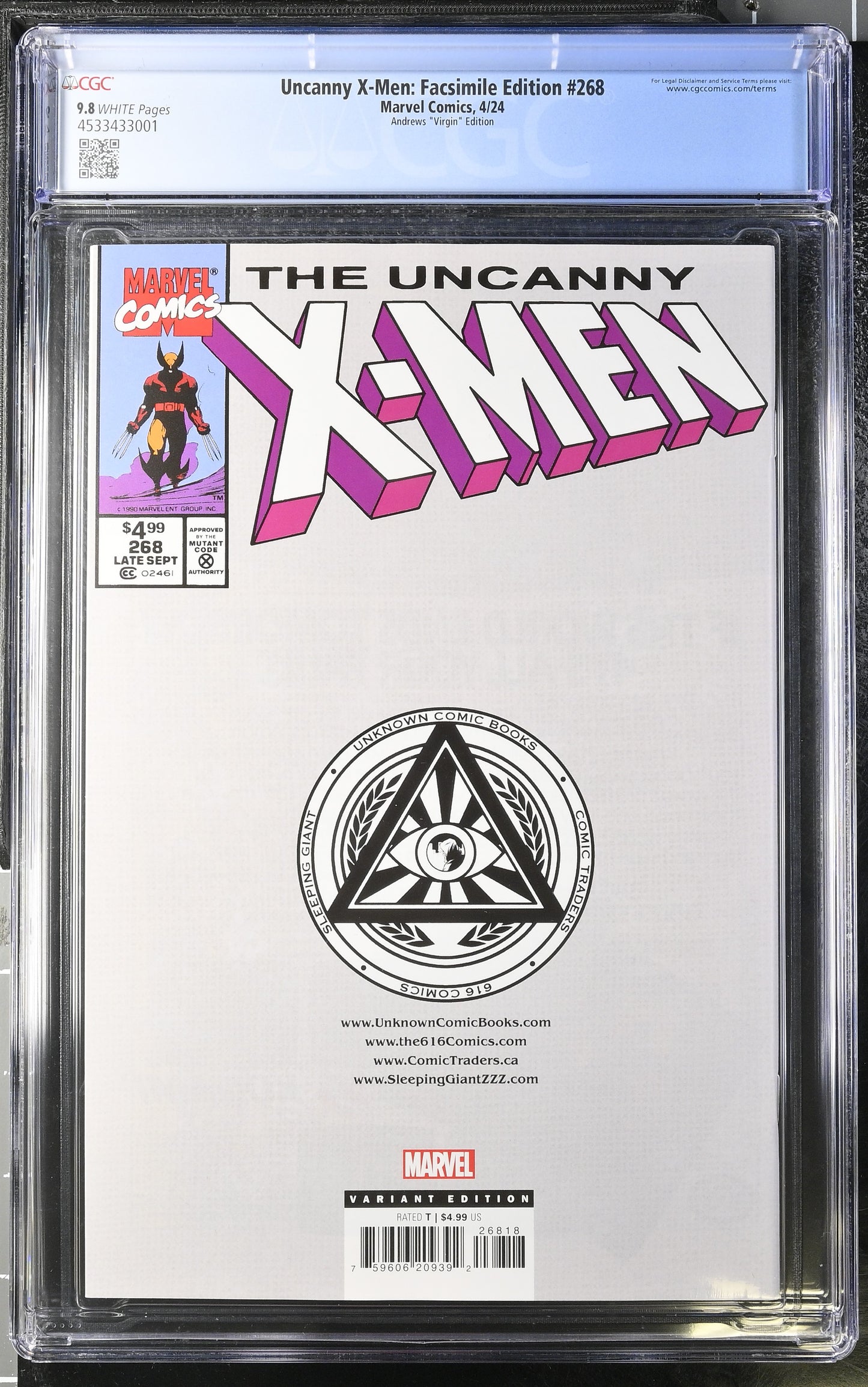 Uncanny X-men 268 Kaare Andrews Virgin edition CGC 9.8