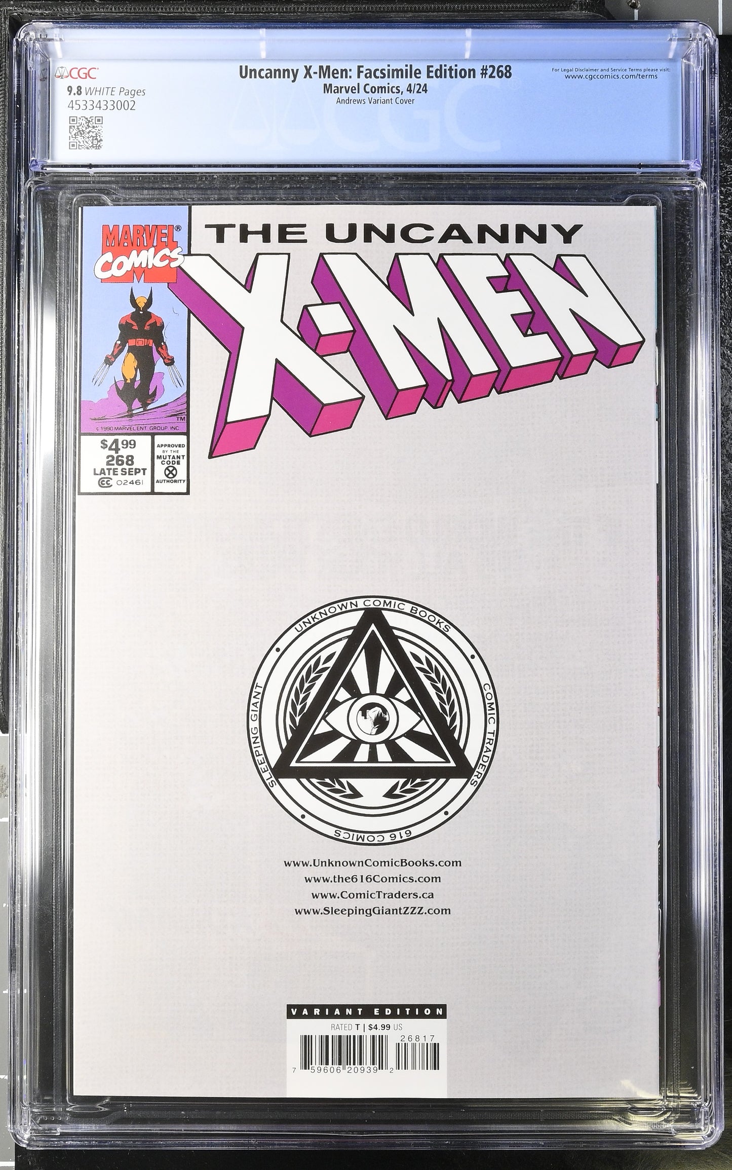 Uncanny X-men 268 Kaare Andrews Edition CGC 9.8