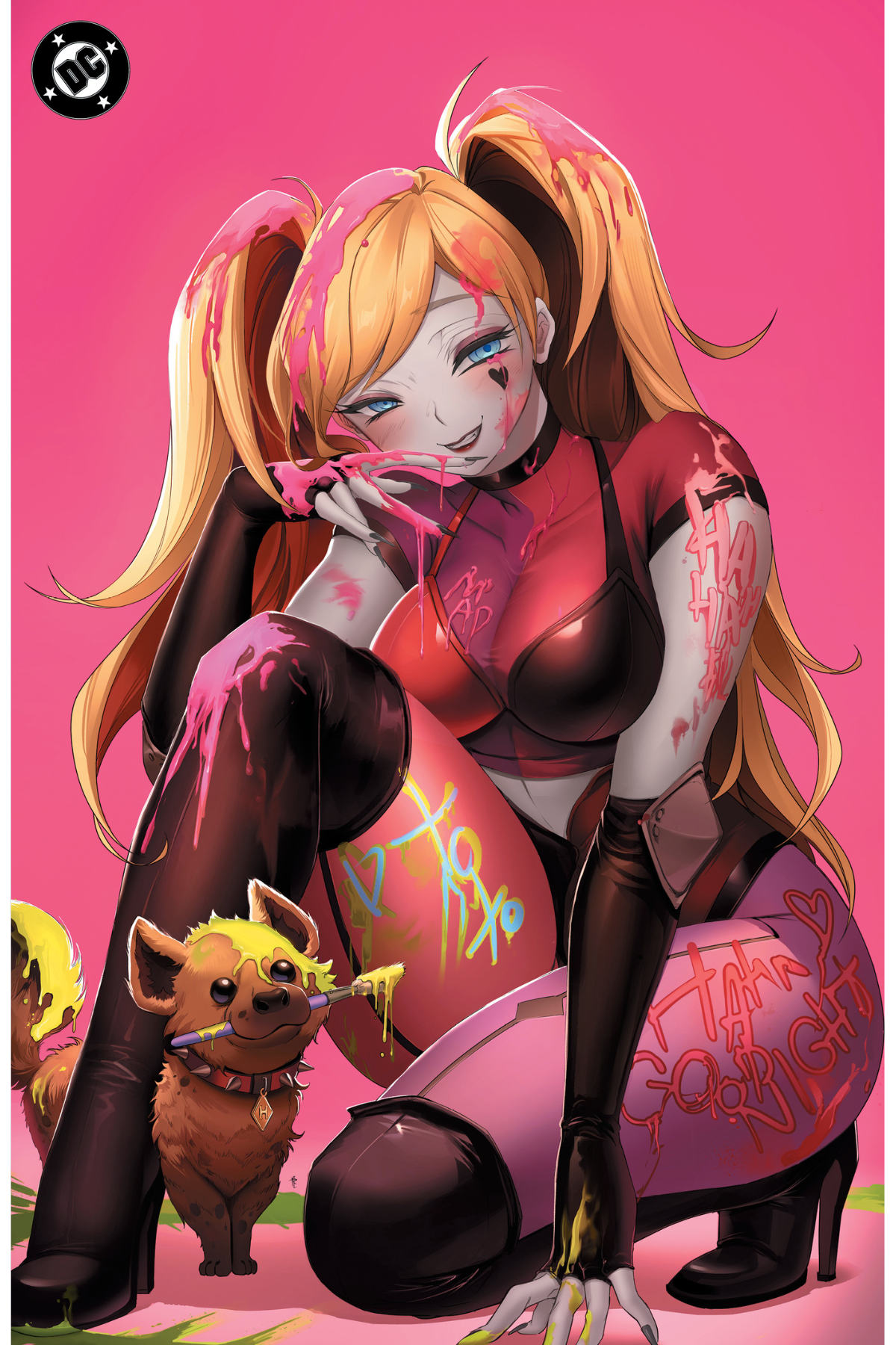 HARLEY QUINN #61 VIRGIN FOIL BUNDLE DEAL WITH HARLEY QUINN 53 CARDSTOCK