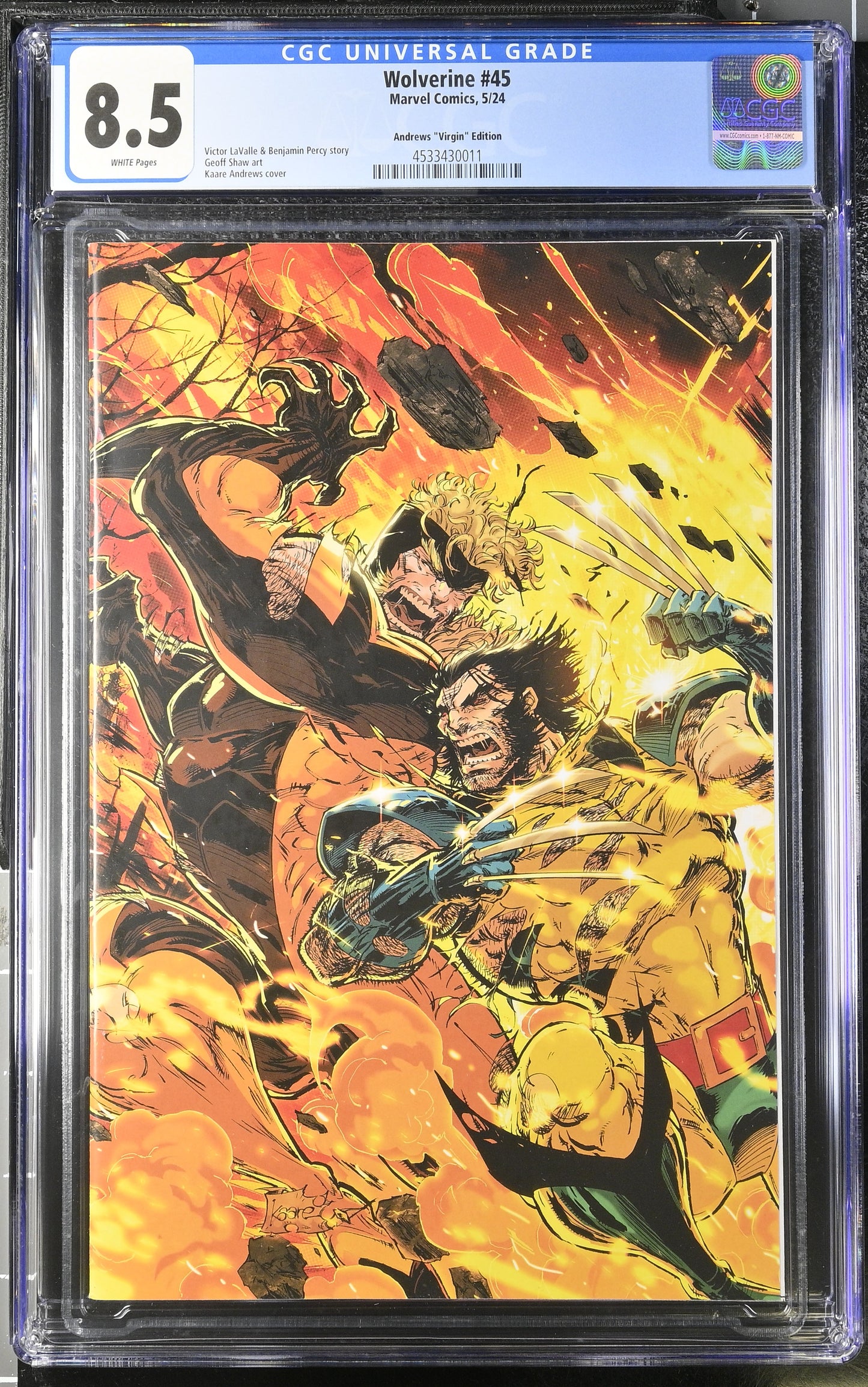 Wolverine 45 CGC 8.5 Virgn Edition Kaare Andrews